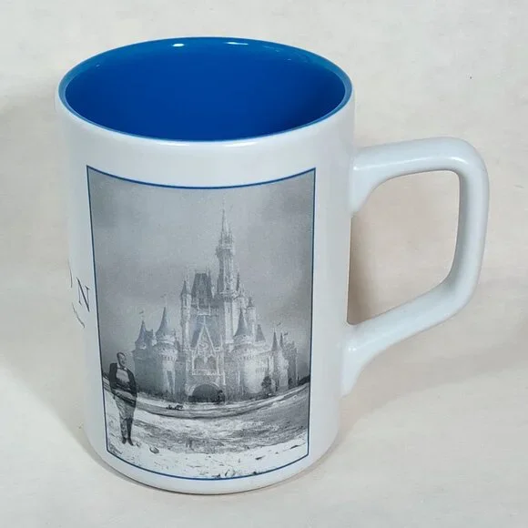 Walt Disney Footsteps Mug Cinderella Castle Photo Vision Quote Disney Parks